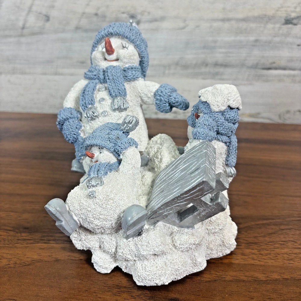 Encore Snow Buddies "Crash Landing" Snowman Figurine ~ 5.5" x 5.5" Sparkle 1999
